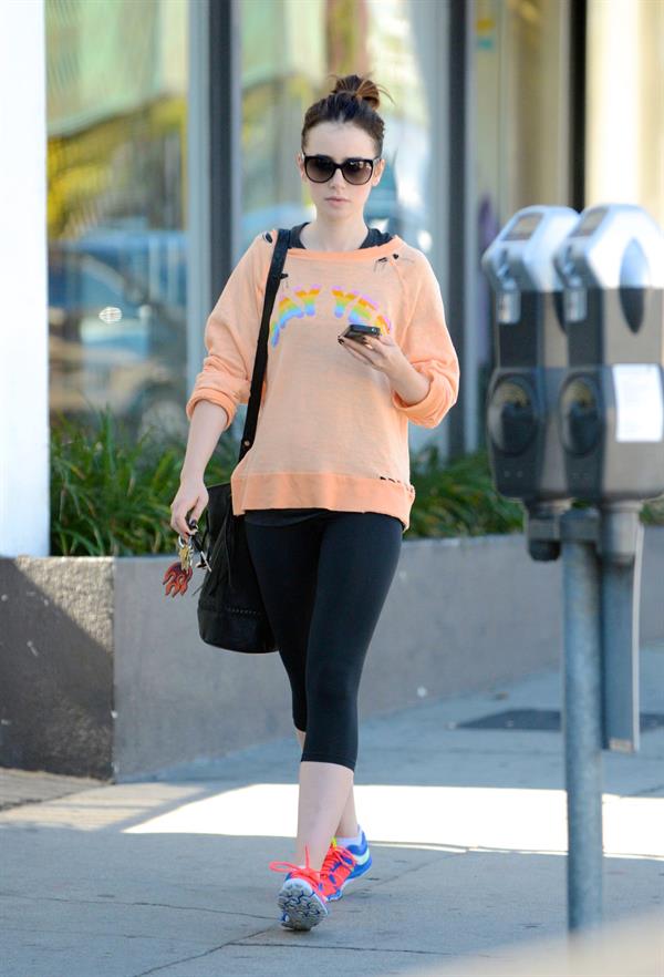 Lily Collins in Los Angeles 11/1/13  