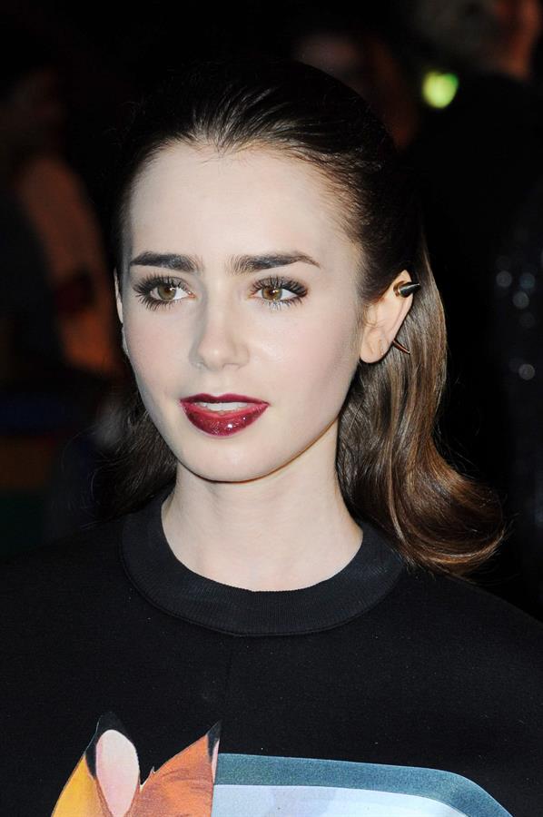 Lily Collins Givenchy Show Fashion Week 9/29/13