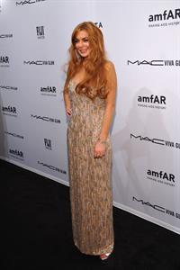 Lindsay Lohan amfAR New York Gala To Kick Off Fall 2013 Fashion Week on February 6, 2013