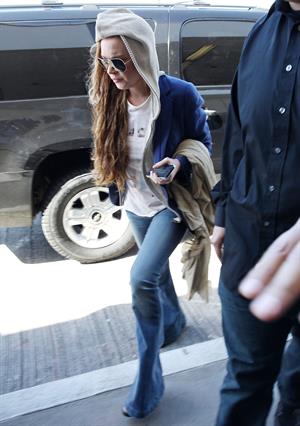 Lindsay Lohan at LAX Airport 4/18/13