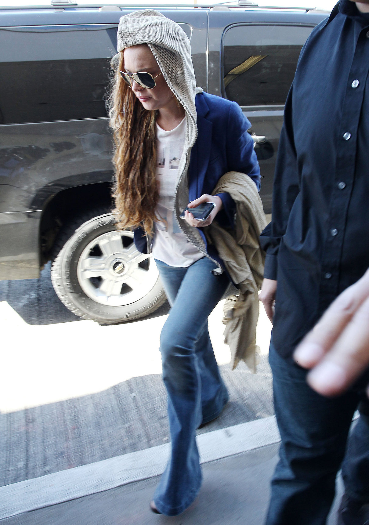 Lindsay Lohan at LAX Airport 4/18/13