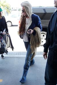 Lindsay Lohan at LAX Airport 4/18/13