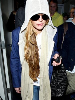 Lindsay Lohan at LAX Airport 4/18/13