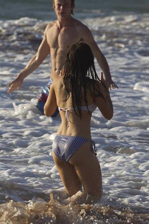 Lucy Hale On the Beach with her boyfriend Graham Rogers and friends, Hawaii, on June 6, 2013