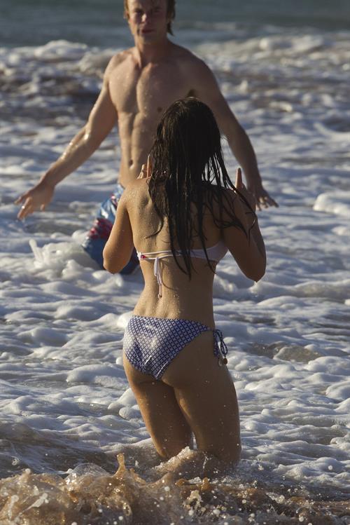 Lucy Hale On the Beach with her boyfriend Graham Rogers and friends, Hawaii, on June 6, 2013