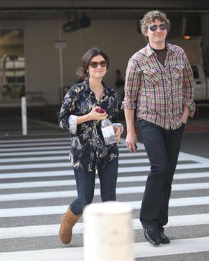 Lucy Hale arriving at LAX