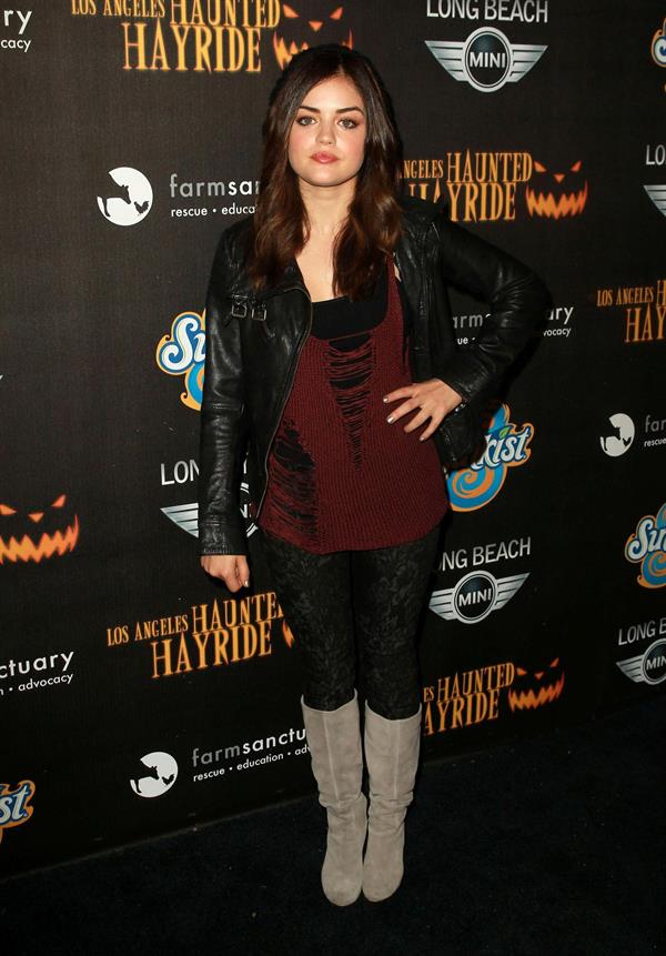 Lucy Hale 4th annual Haunted Hayride LA 10/7/12 