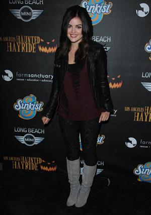 Lucy Hale 4th annual Haunted Hayride LA 10/7/12 