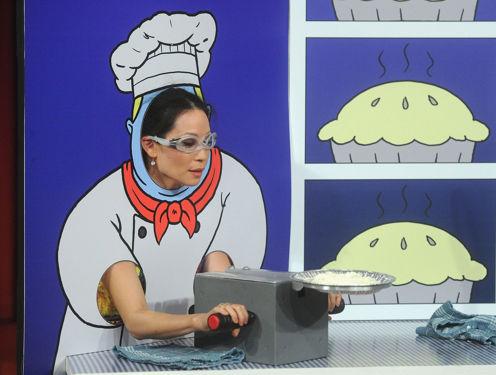 Lucy Liu Late Night with Jimmy Fallon in NYC 1/29/13 