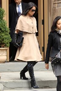 Lucy Liu leaving her apartment in NYC 12/13/12 