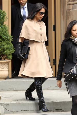 Lucy Liu leaving her apartment in NYC 12/13/12 