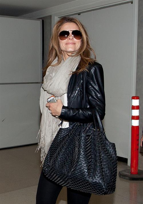 Maria Menounos arrives at LAX Airport on March 10, 2013