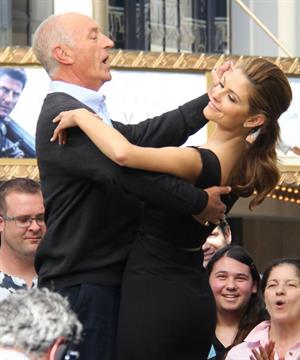 Maria Menounos On set of Extra in LA on April 19, 2013