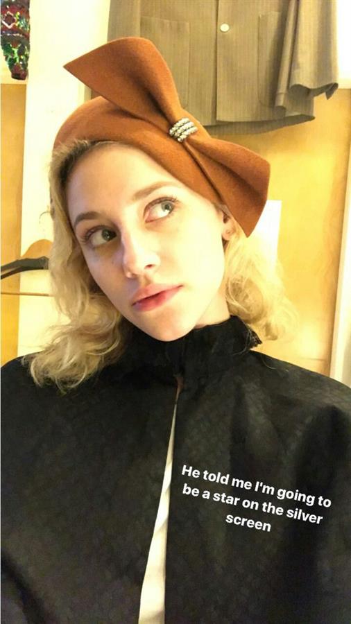 Lili Reinhart taking a selfie