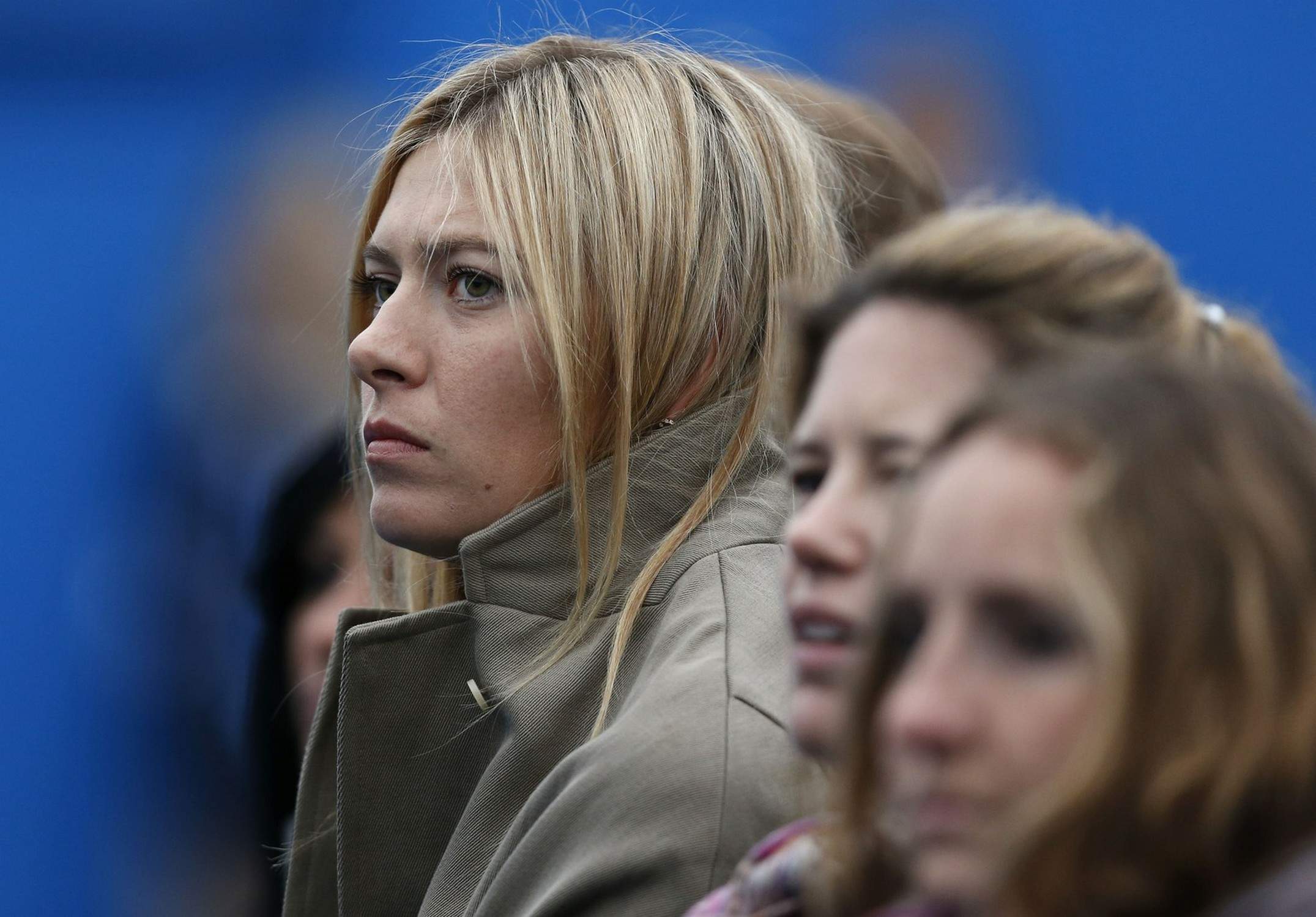 Maria Sharapova Watches her boyfriend on day one of the AEGON