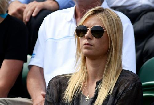 Maria Sharapova Watches her boyfriend Day 4 of the Wimbledon Tennis Championships June 27, 2013 