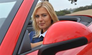 Maria Sharapova Porsche photoshoot in Manhattan Beach, California on July 11, 2013 