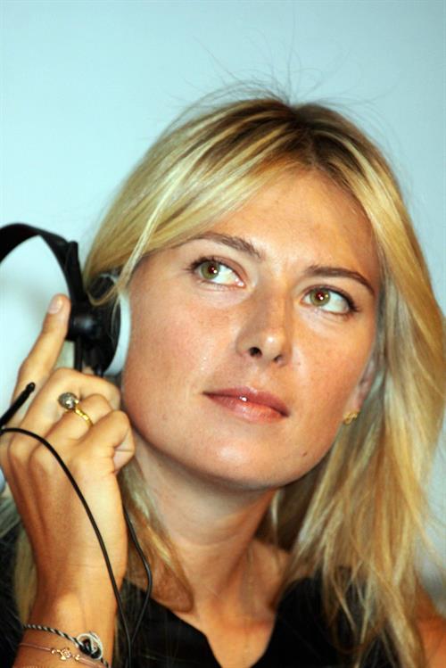 Maria Sharapova attends a press conference to present Saturday's exhibition match Milan November 30, 2012 