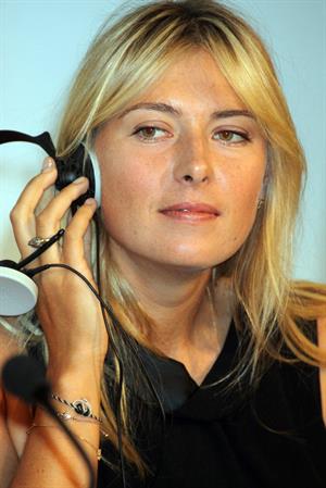 Maria Sharapova attends a press conference to present Saturday's exhibition match Milan November 30, 2012 