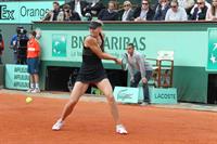 Maria Sharapova playing in Semi-Finals of 2012 Women's French Open Tennis Tournament June 7, 2012