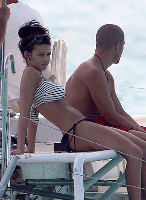 Michelle Keegan bikini candids Barbados January 1, 2011 