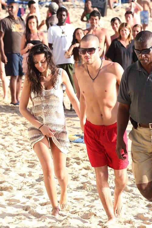 Michelle Keegan beach candids in Barbados December 30, 2011
