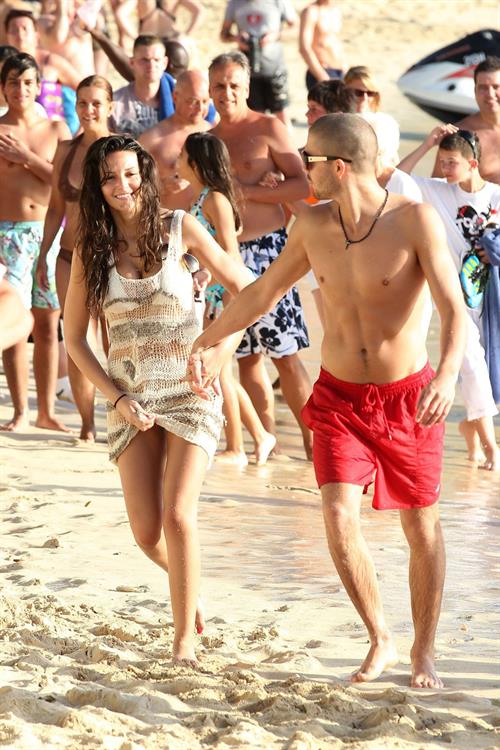Michelle Keegan beach candids in Barbados December 30, 2011