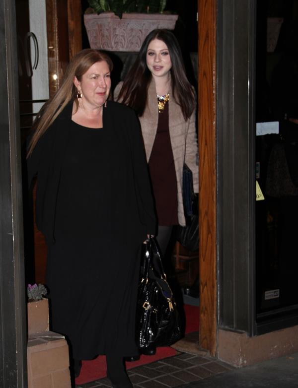 Michelle Trachtenberg dinner at Madeo in West Hollywood 1/28/13 