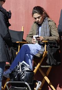 Mila Kunis on the set of The Angriest Man In Brooklyn in Hollywood (February 20, 2013) 