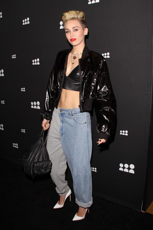 Miley Cyrus Attends the Myspace relaunch at The El Rey Theater in Los Angeles on June 12, 2013