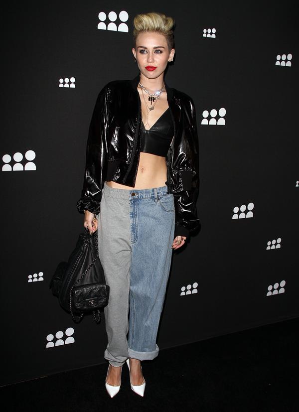 Miley Cyrus Attends the Myspace relaunch at The El Rey Theater in Los Angeles on June 12, 2013