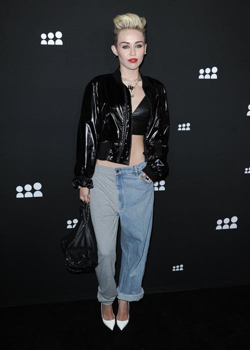 Miley Cyrus Attends the Myspace relaunch at The El Rey Theater in Los Angeles on June 12, 2013