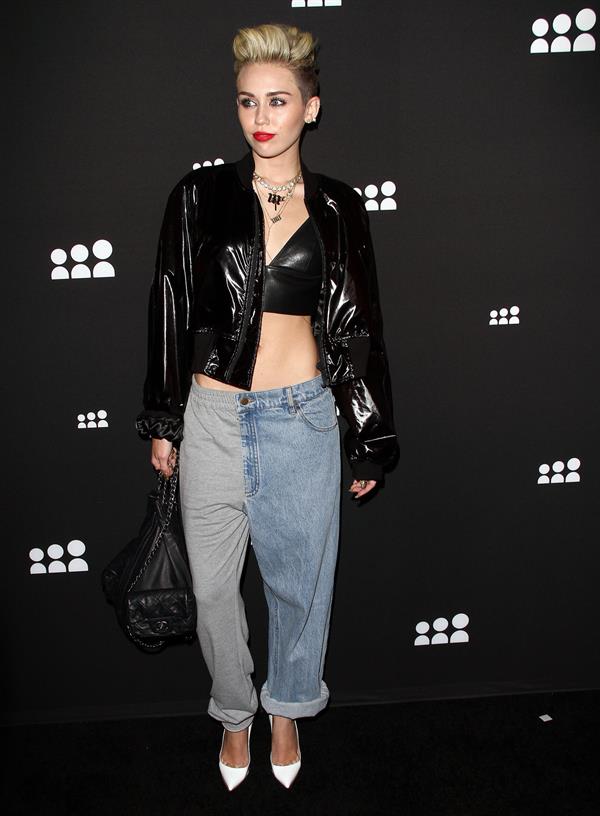 Miley Cyrus Attends the Myspace relaunch at The El Rey Theater in Los Angeles on June 12, 2013