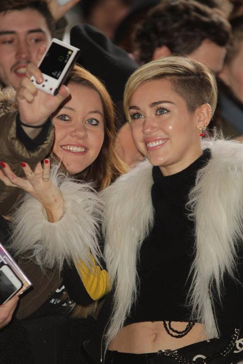 Miley Cyrus Pictures Miley Cyrus – BBC Radio 1 arrival in London 11/12/13