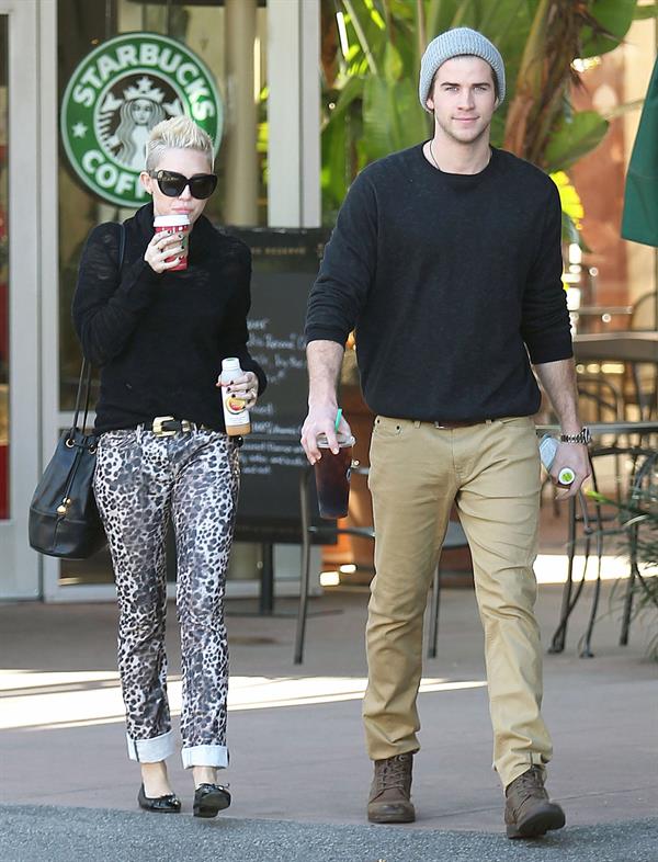 Miley Cyrus at Starbucks in Toluca Lake 12/22/12 