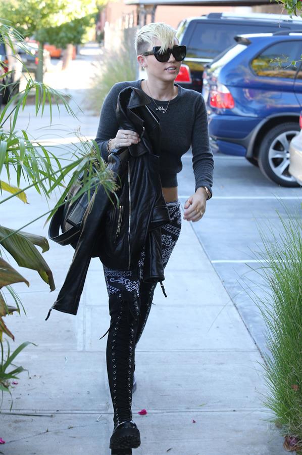 Miley Cyrus out and about in Burbank 10/26/12