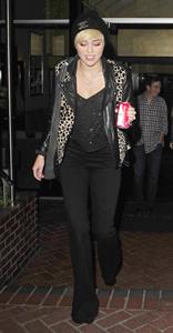 Miley Cyrus leaves recording studio in West Hollywood 10/10/12 