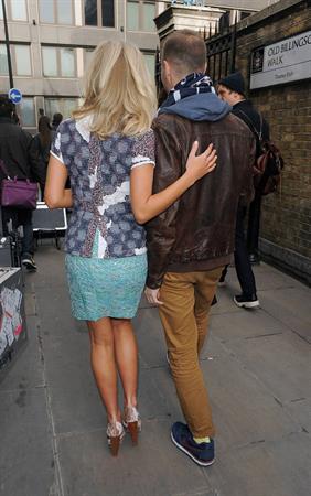 Mollie King London fashion week on February 20, 2012