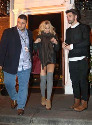 Mollie King on the street in Dublin Ireland on Dec 20, 2011 