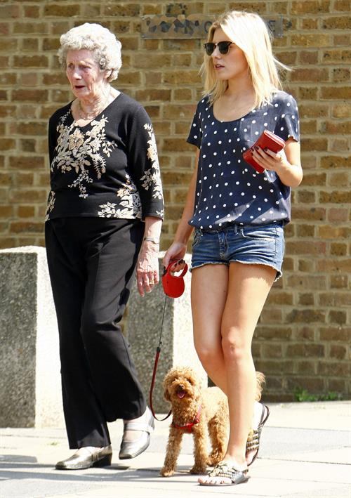 Mollie King London candids April 23, 2011 