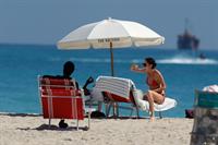 Nicole Trunfio bikini candids in Miami Beach 11/1/12