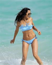 Padma Lakshmi in a bikini on the beach in Miami, Florida - December 8, 2012 