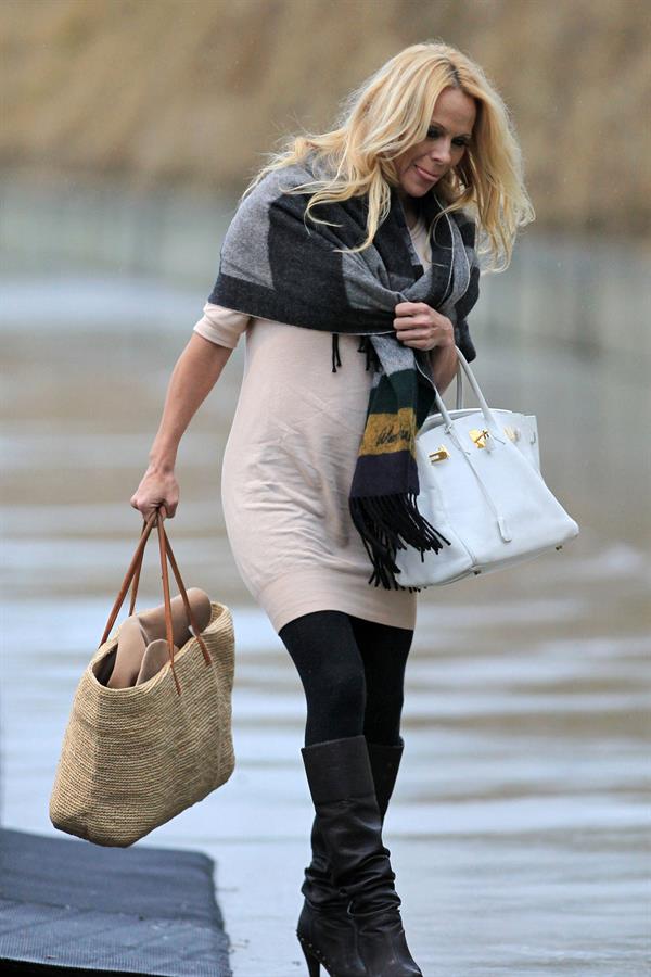 Pamela Anderson in Vancouver on January 29, 2013