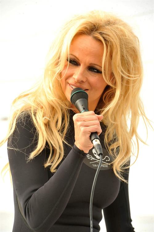 Pamela Anderson Launches Sea Shepherds Operation Zero Tolerance Whale Defense Campaign on November 2, 2012 
