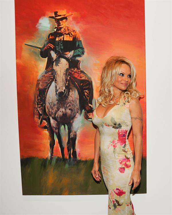 Pamela Anderson Attends GAGOSIAN Gallery Opening of Richard Prince:Cowboy in LA 21.02.13 