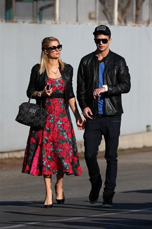 Paris Hilton and River Viiperi get in the mood for Valentine's Day with a romantic shopping trip in LA 2/11/13 