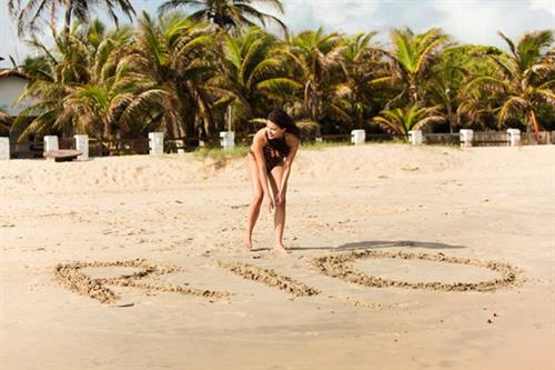Francoise Boufhal in a bikini