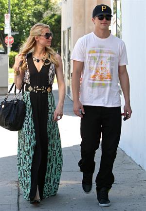 Paris Hilton stops by Anastasia Spa in Beverly Hills, California April 10, 2013 