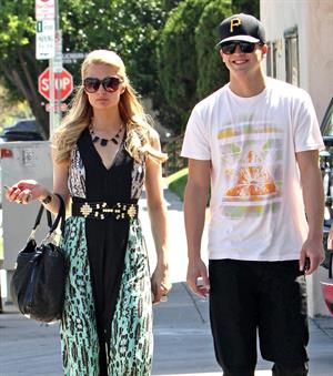 Paris Hilton stops by Anastasia Spa in Beverly Hills, California April 10, 2013 