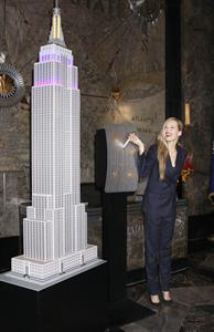 Petra Nemcova Empire State Building in NYC 10/16/12 